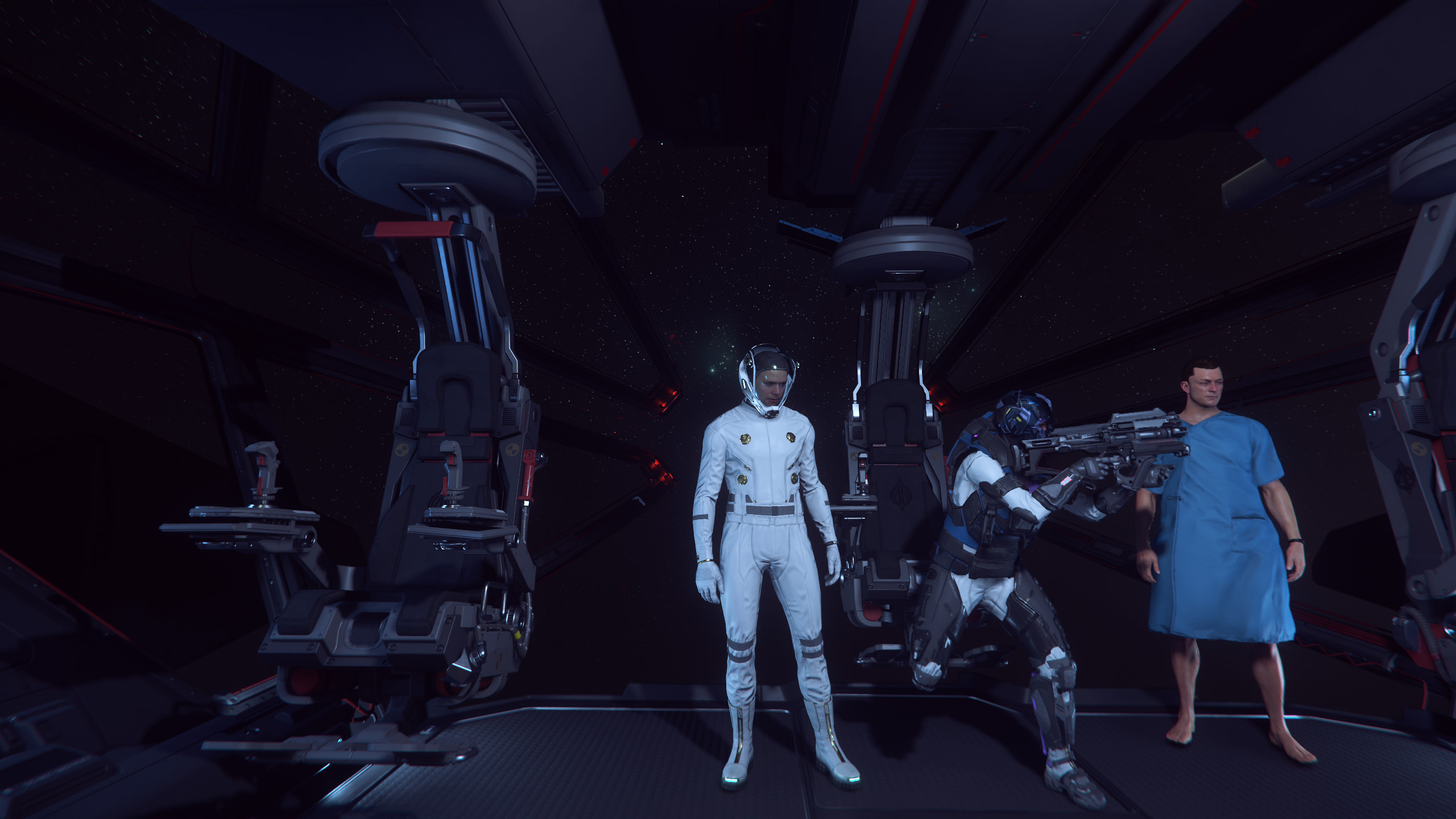 Universal Agency members on board of a Carrack